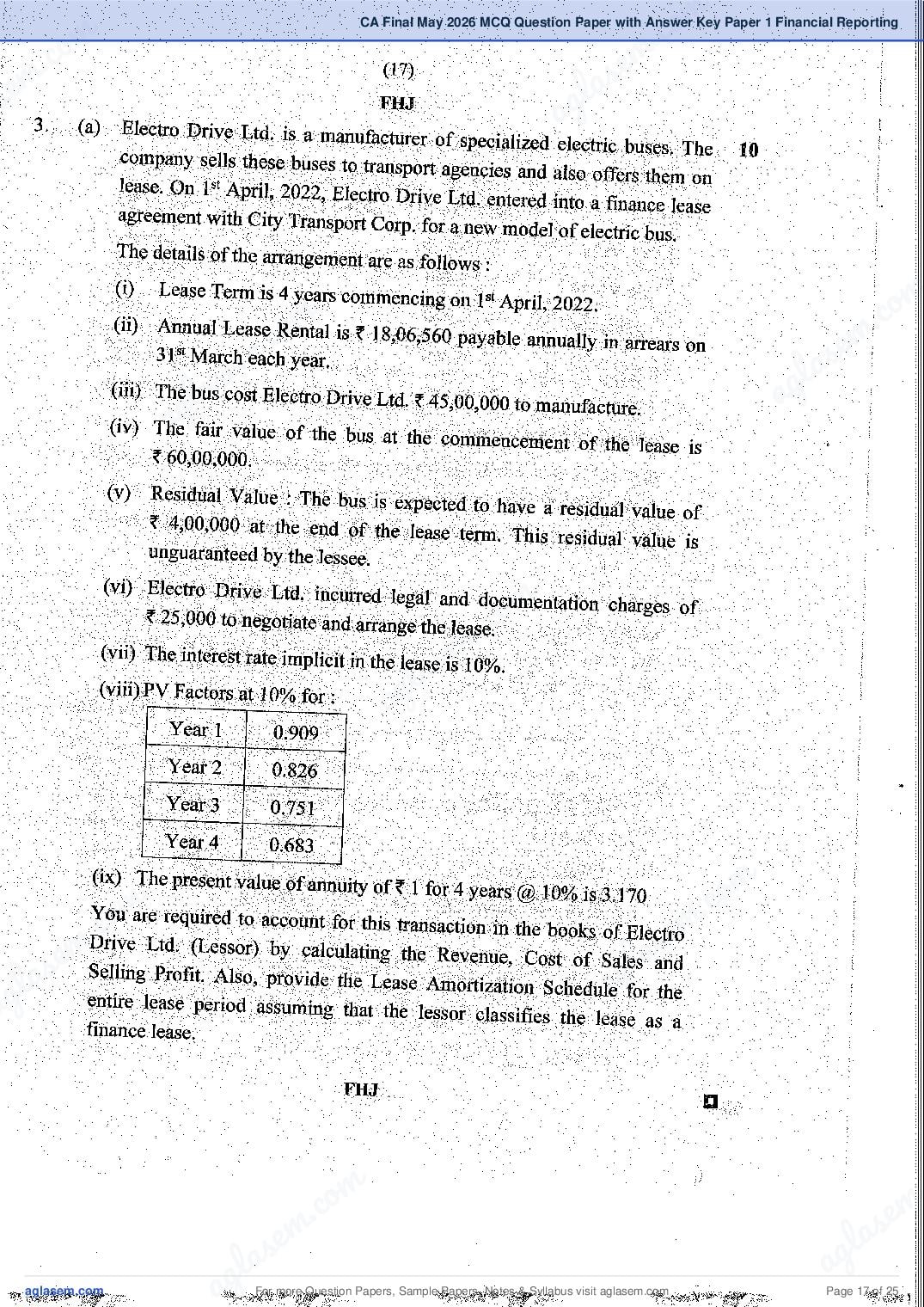 CA Final 2026 MCQ Papers, Answer Key and Suggested Answers PDF (Jan, May)