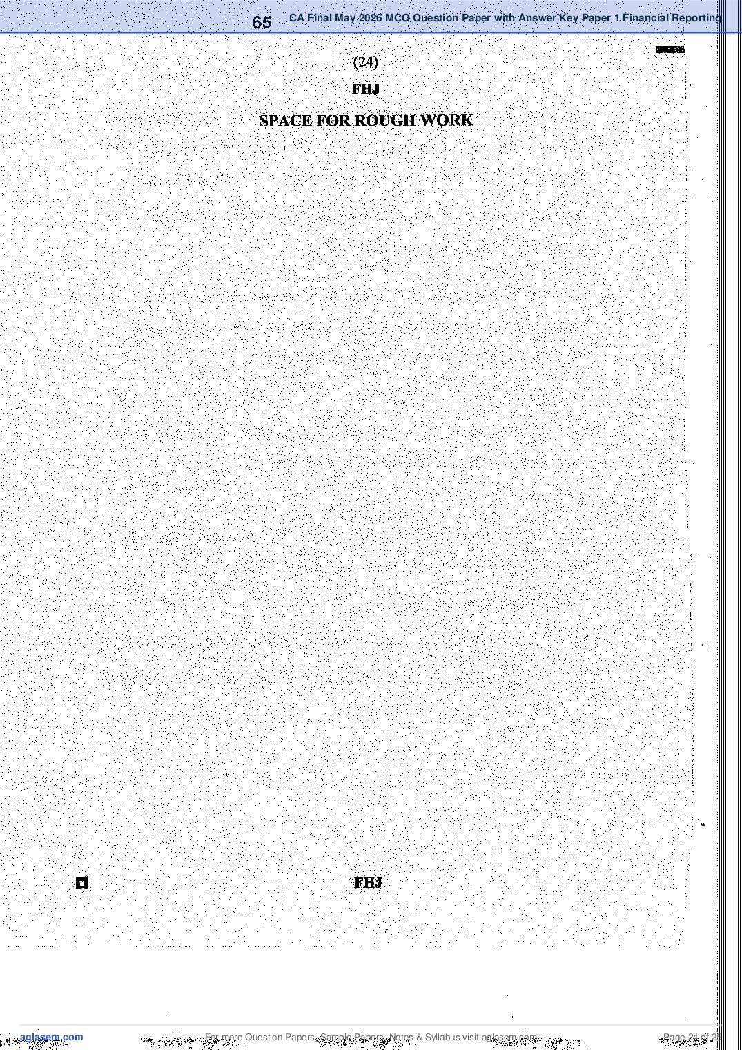 CA Final 2026 MCQ Papers, Answer Key and Suggested Answers PDF (Jan, May)