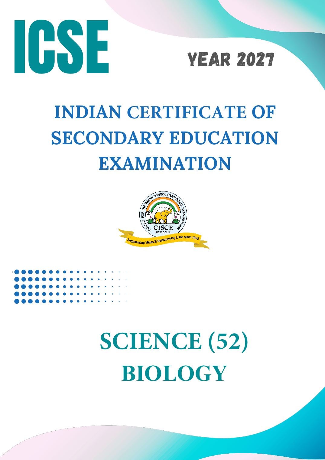 ICSE Class 9 Syllabus 2027 Biology - Page 1 of 7
