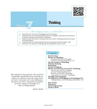 NCERT Book Class 11 Psychology Chapter 7 Human Memory