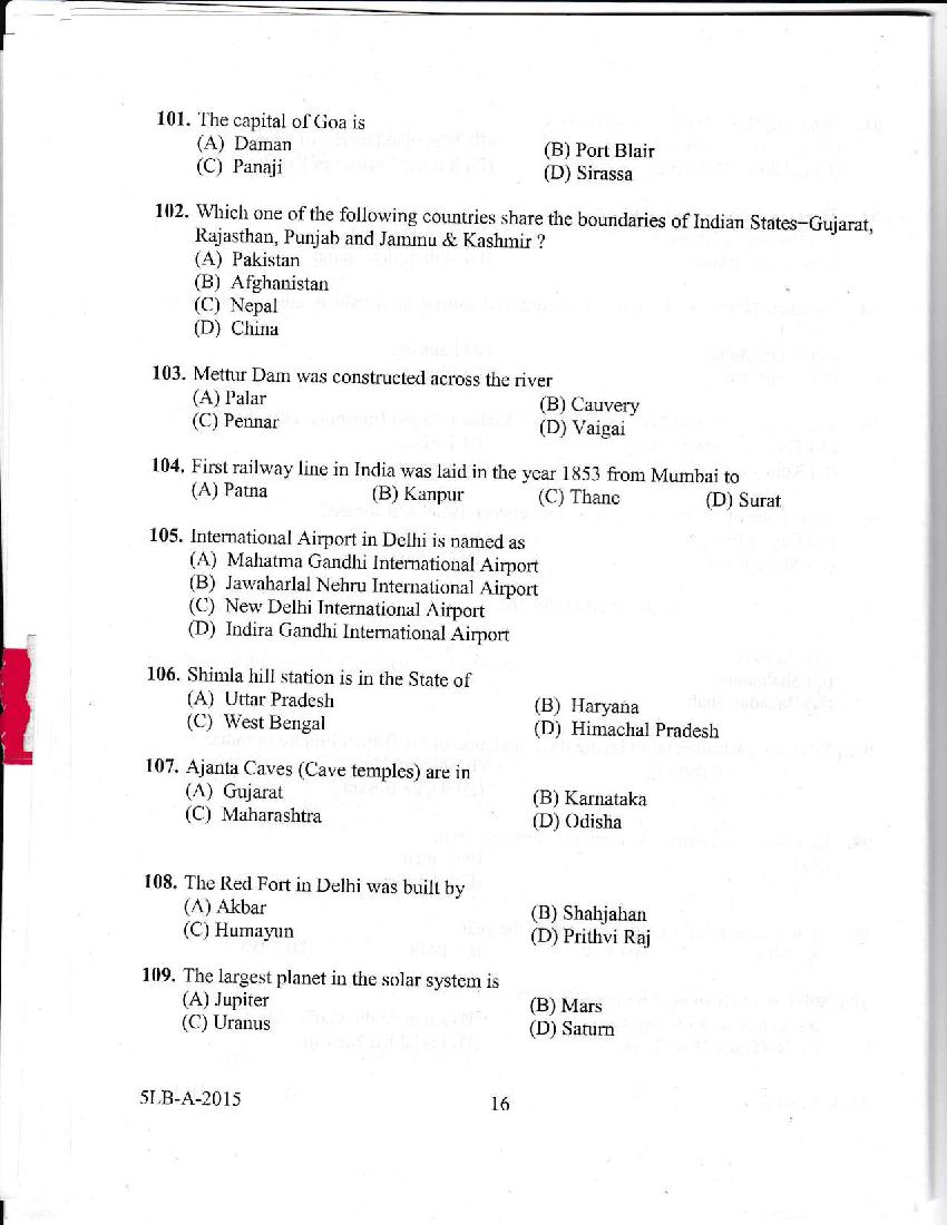 Kerala LLB 5 Year 2015 Question Paper PDF