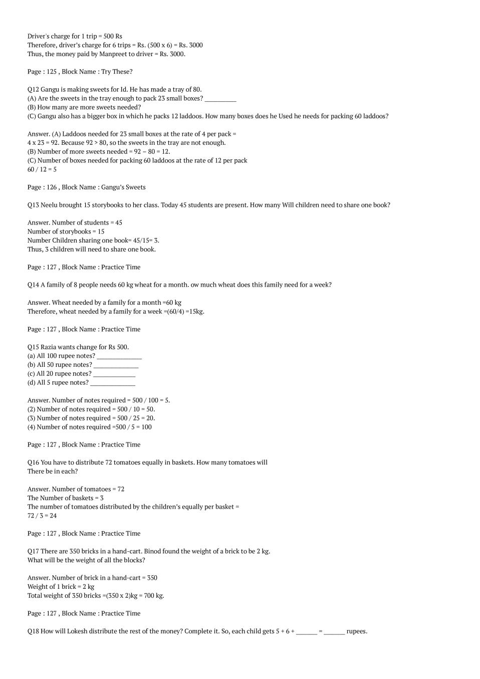 NCERT Solutions For Class 4 Maths Chapter 11 Tables And Shares PDF 