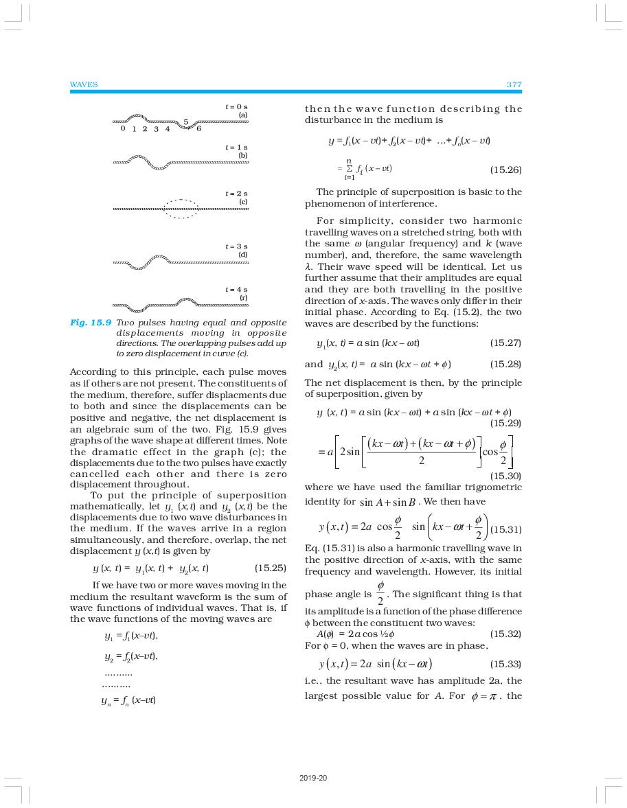 Rbse Book Class 11 Physics Chapter 15 Waves Hindi English Medium Pdf Download 5122