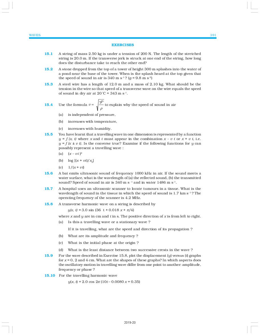 Ncert Book Class 11 Physics Chapter 15 Waves 0107