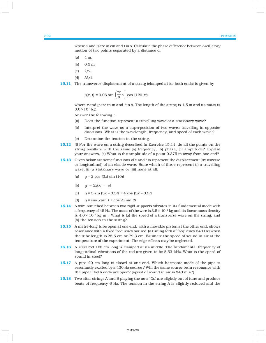 Ncert Book Class 11 Physics Chapter 15 Waves 0106