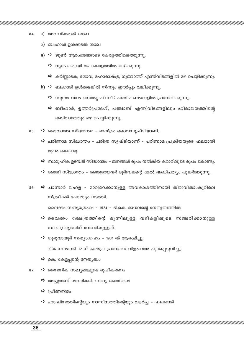 Kerala SSLC Social Science (Malayalam Medium) Question Pool (PDF)