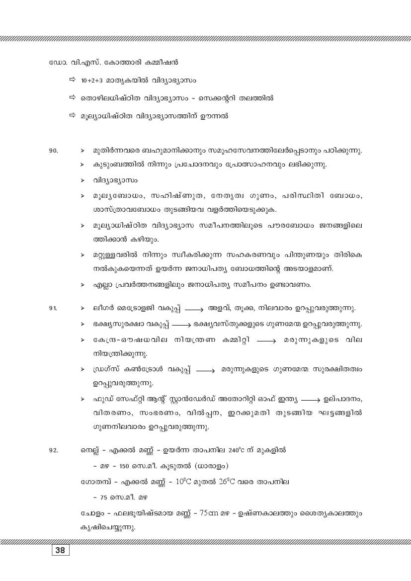 Kerala SSLC Social Science (Malayalam Medium) Question Pool (PDF)