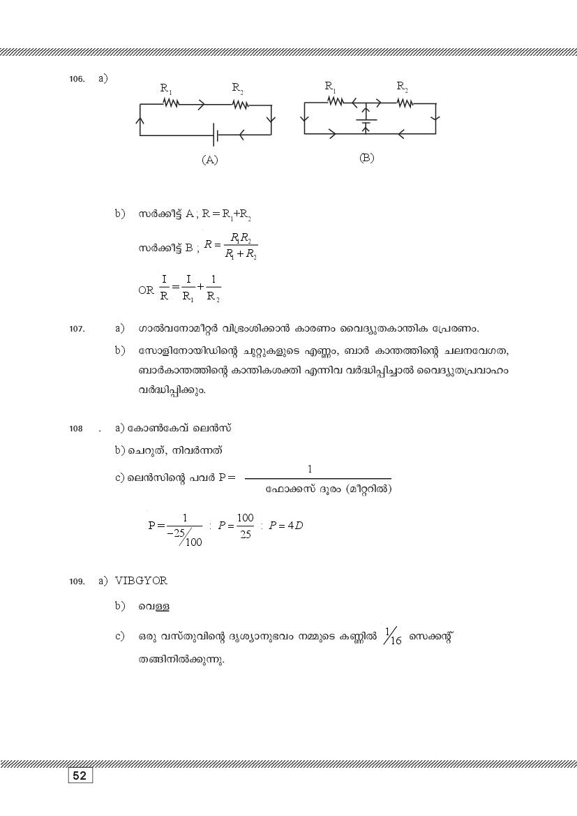 Kerala SSLC Physics (Malayalam Medium) Question Pool (PDF)