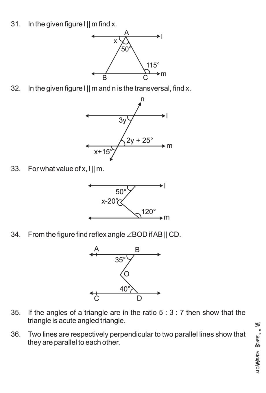 case study questions in lines and angles class 9