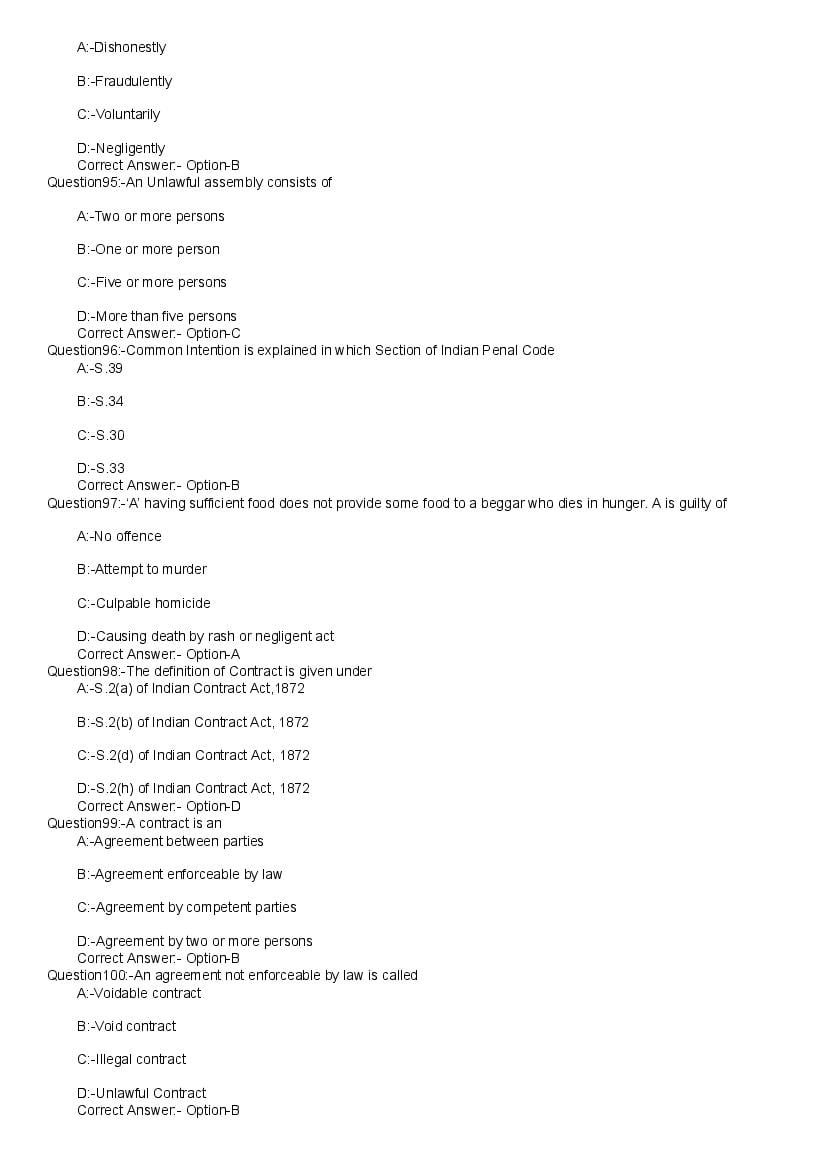 Kerala LLB 5 Year 2020 Question Paper PDF with Answers
