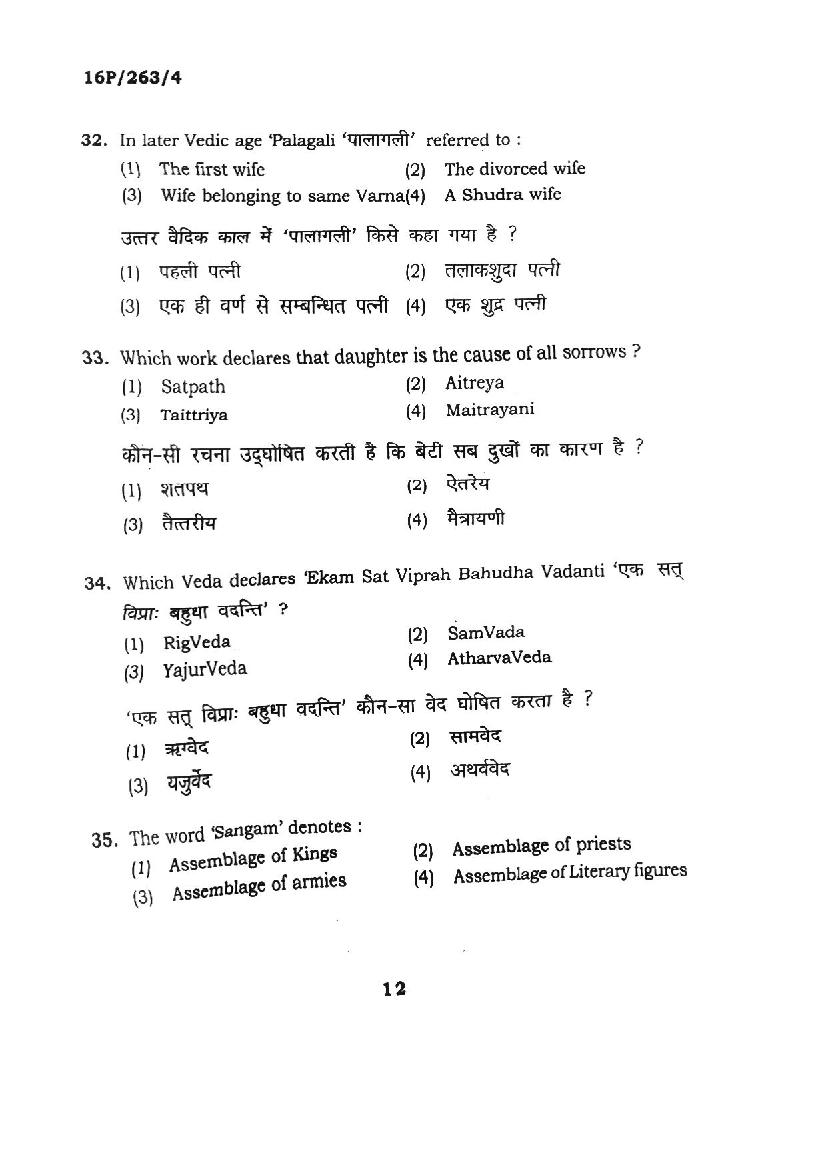 BHU PET 2016 Question Papers PDF (102 Programme Papers)