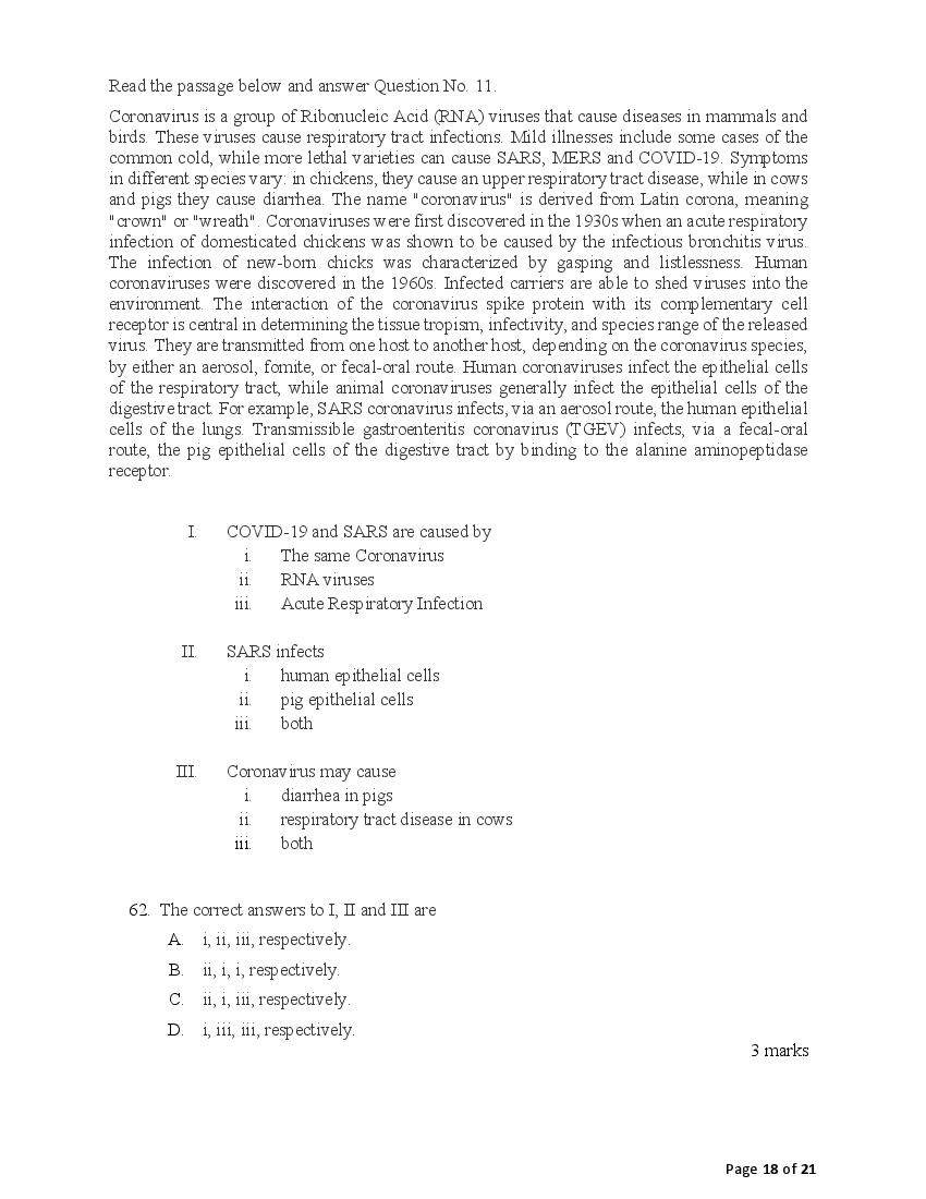 ACET 2021 Question Paper PDF with Solution (January 2021)