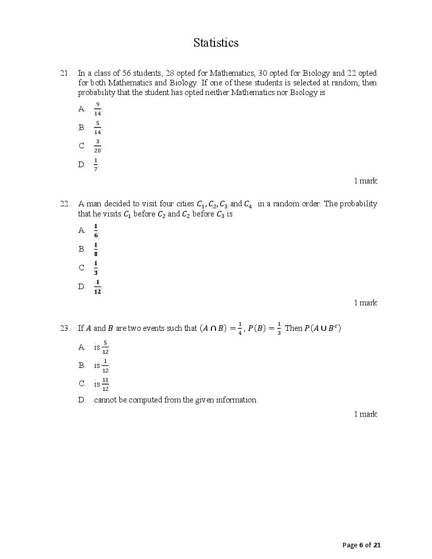 ACET 2021 Question Paper PDF with Solution (January 2021)
