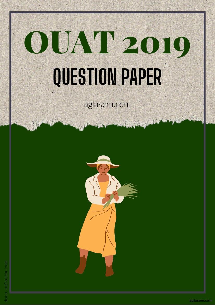 OUAT 2019 Question Paper - Page 1