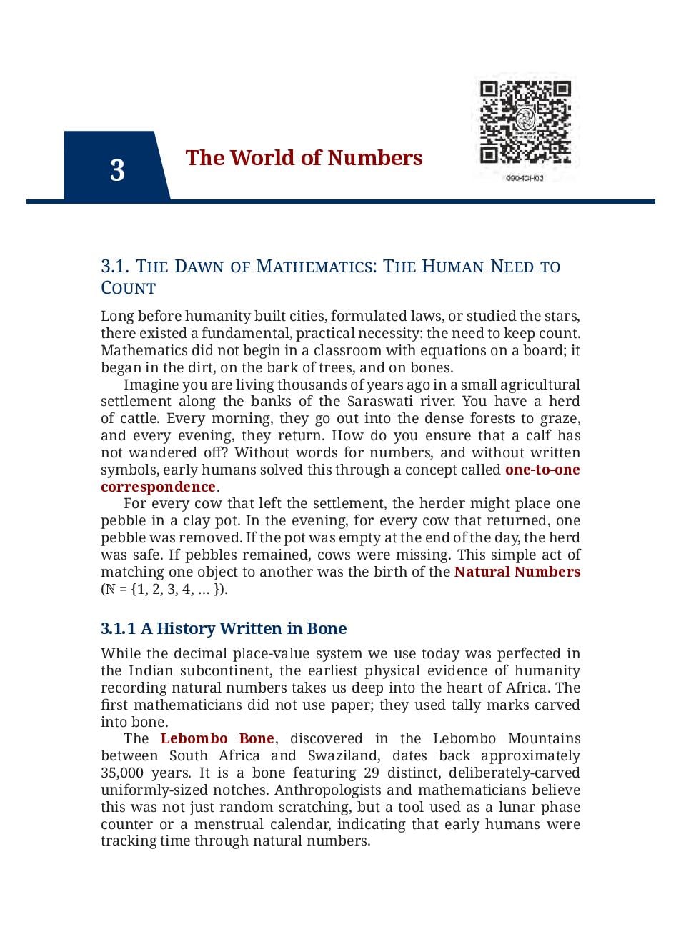 NCERT Book Class 9 Mathematics Chapter 3 The World of Numbers - Page 1 of 27