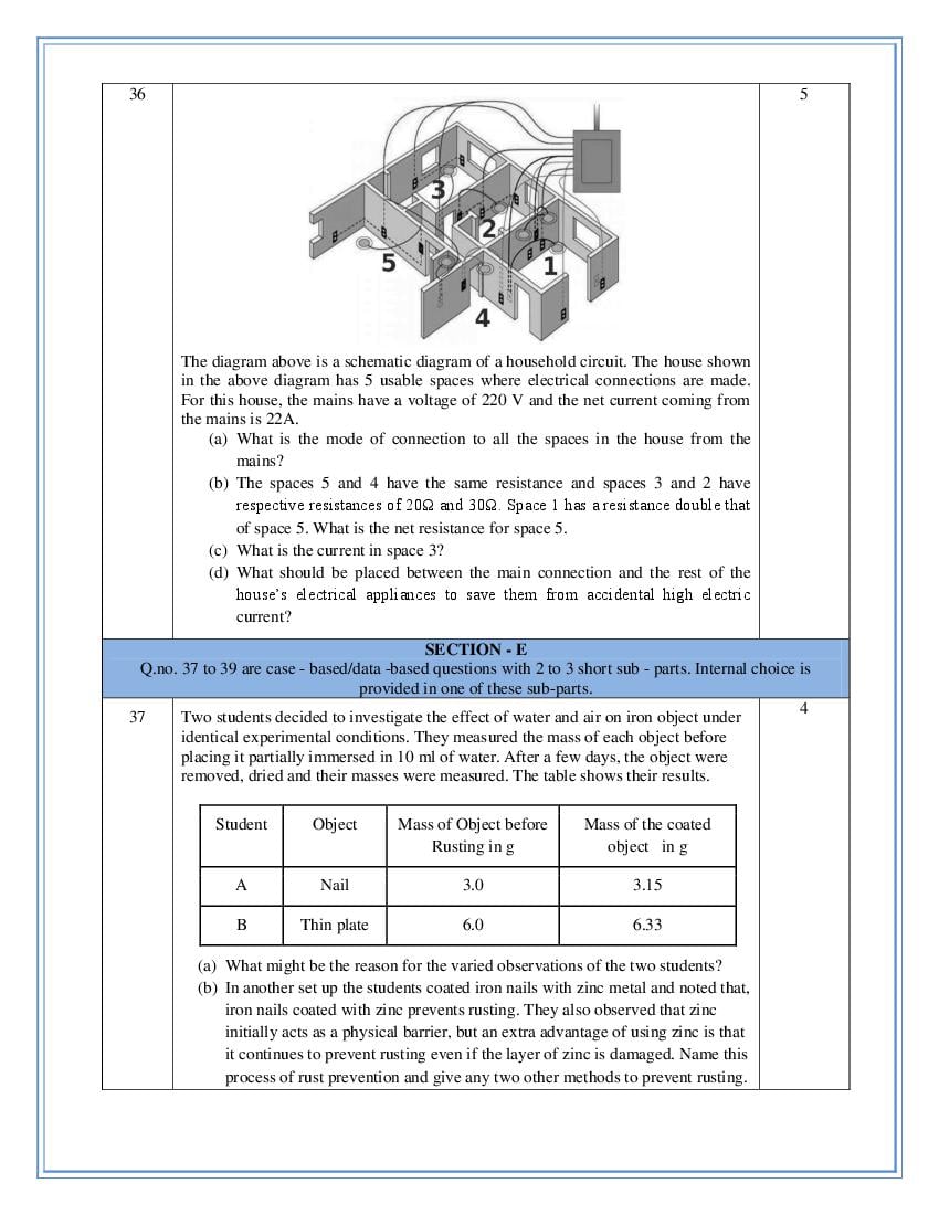 CBSE Class 10 Science Sample Paper 2023 (PDF) Class 10 Science Sample