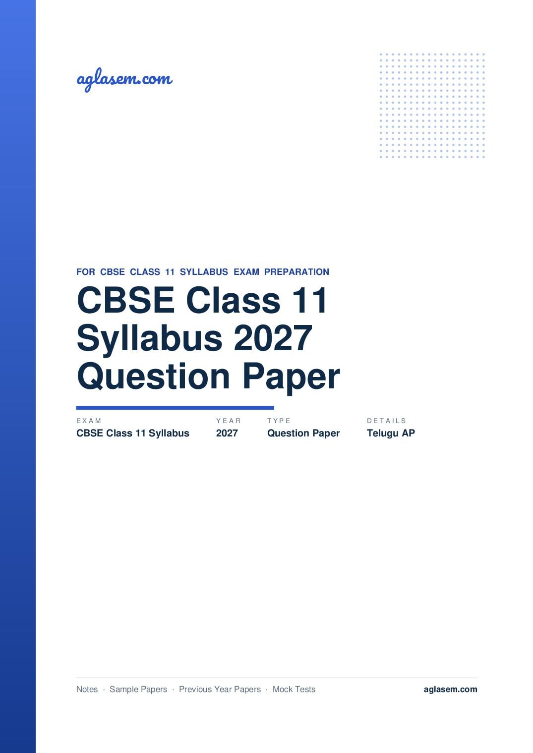 CBSE Class 11 Syllabus 2027 Telugu AP - Page 1 of 7