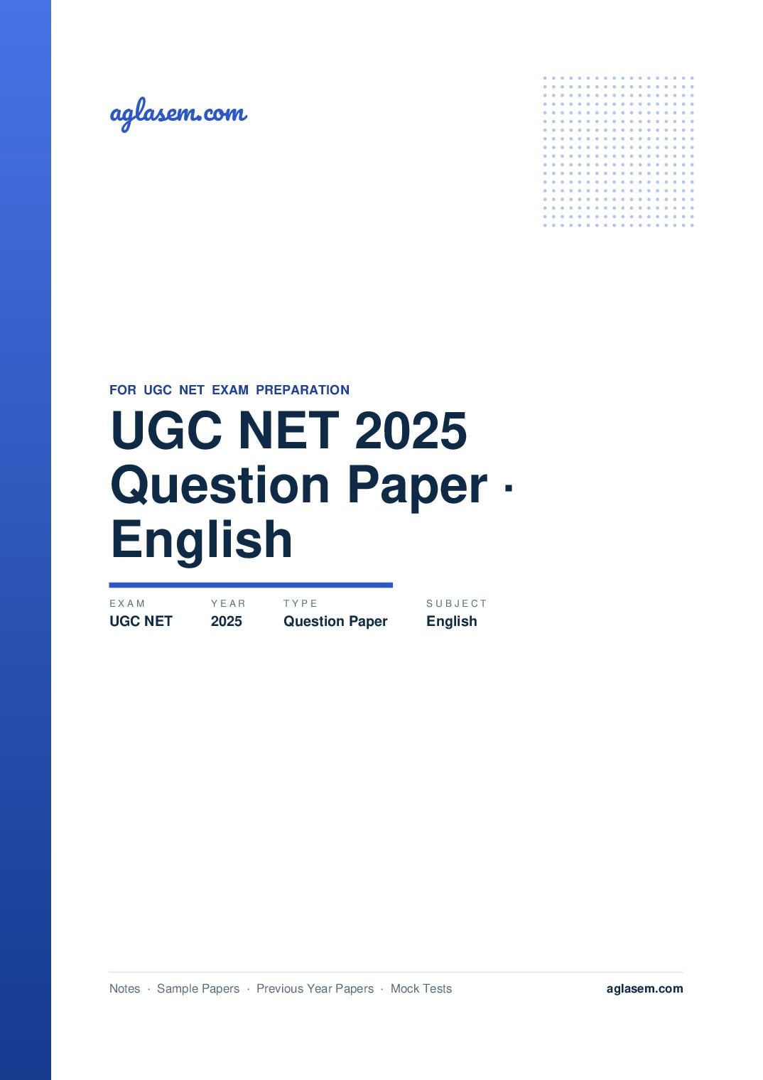 UGC NET 2025 Question Paper English - Page 1 of 134