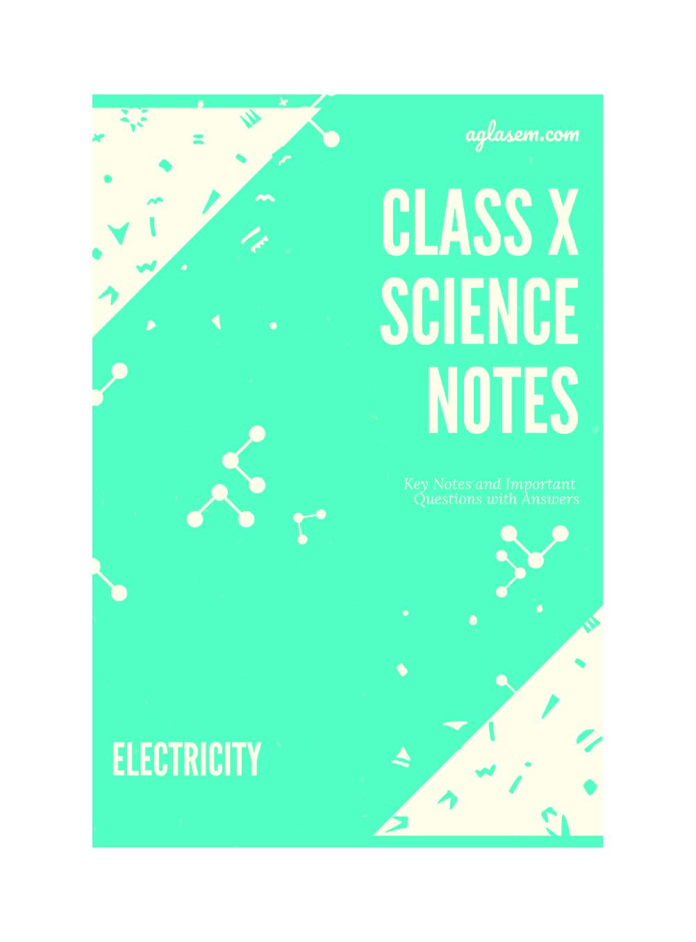 electricity assignment class 10