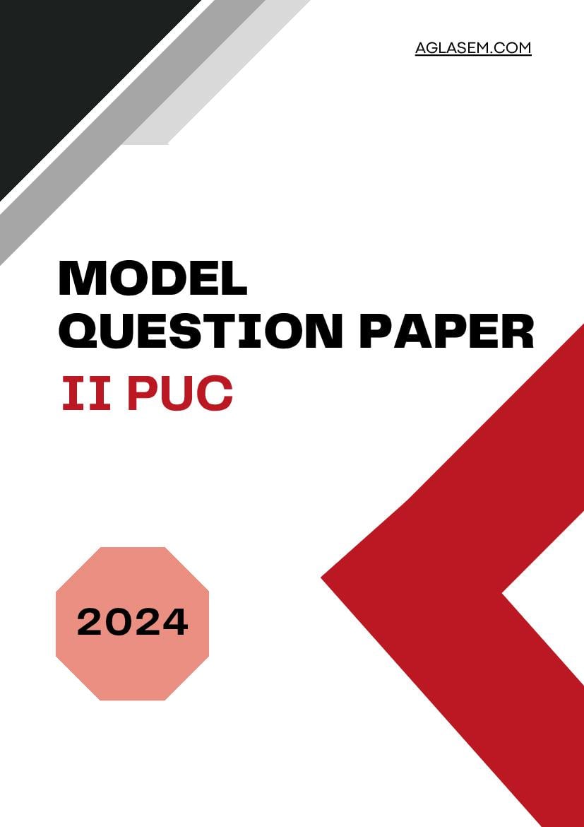 Karnataka 2nd PUC Model Question Paper 2024 for Kannada Optional - Page 1