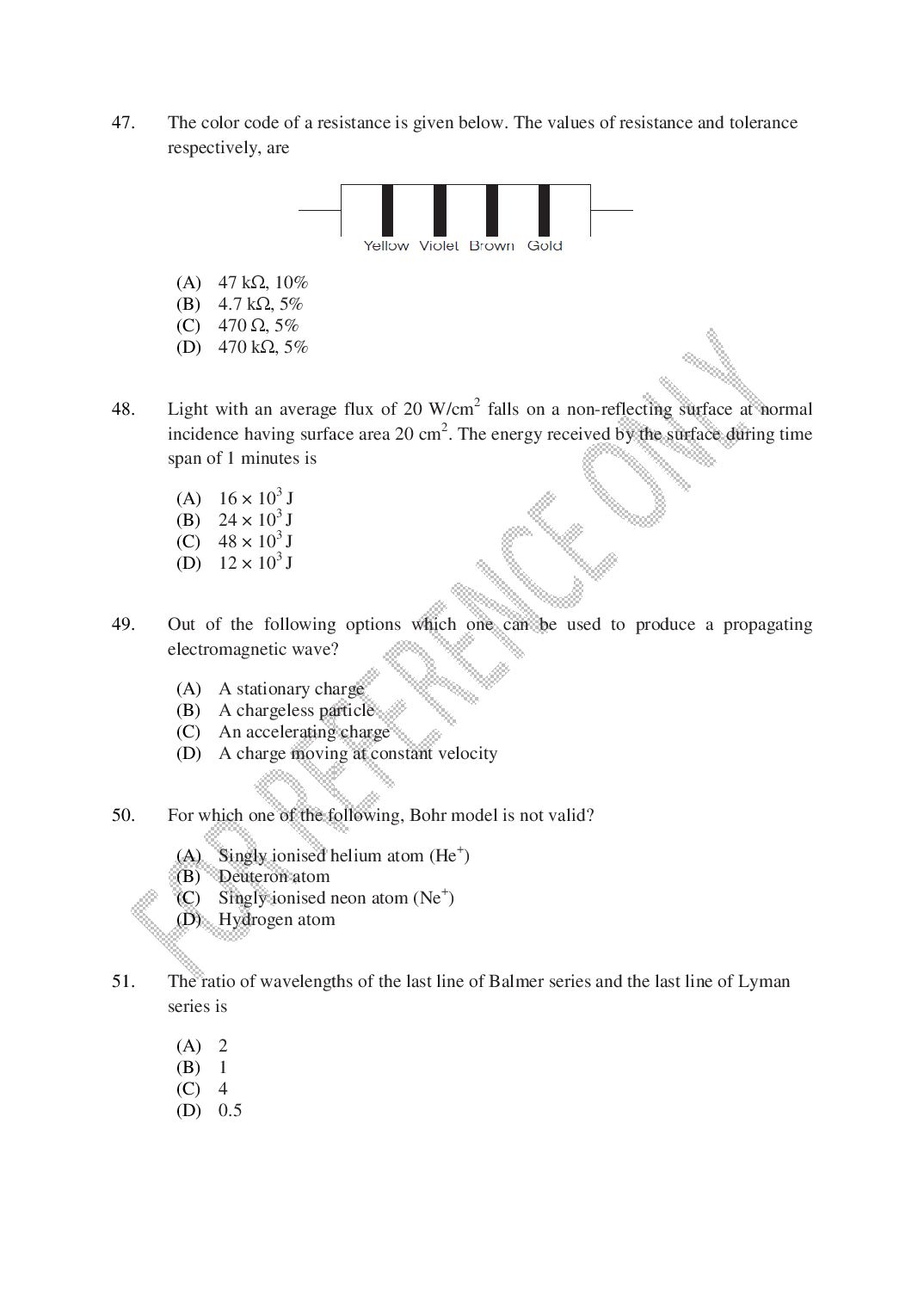CUSAT CAT 2025 Question Papers PDF (B.Tech Shifts 1 to 4, 24 Papers)