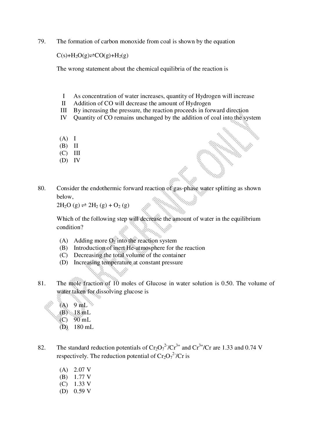 CUSAT CAT 2025 Question Papers PDF (B.Tech Shifts 1 to 4, 24 Papers)