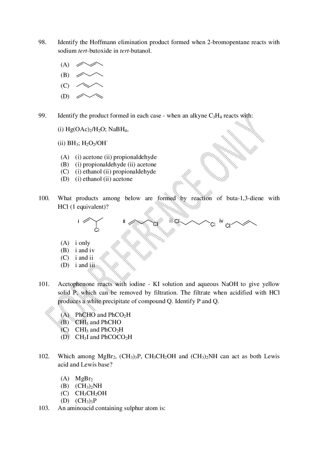 CUSAT CAT 2025 Question Papers PDF (B.Tech Shifts 1 to 4, 24 Papers)