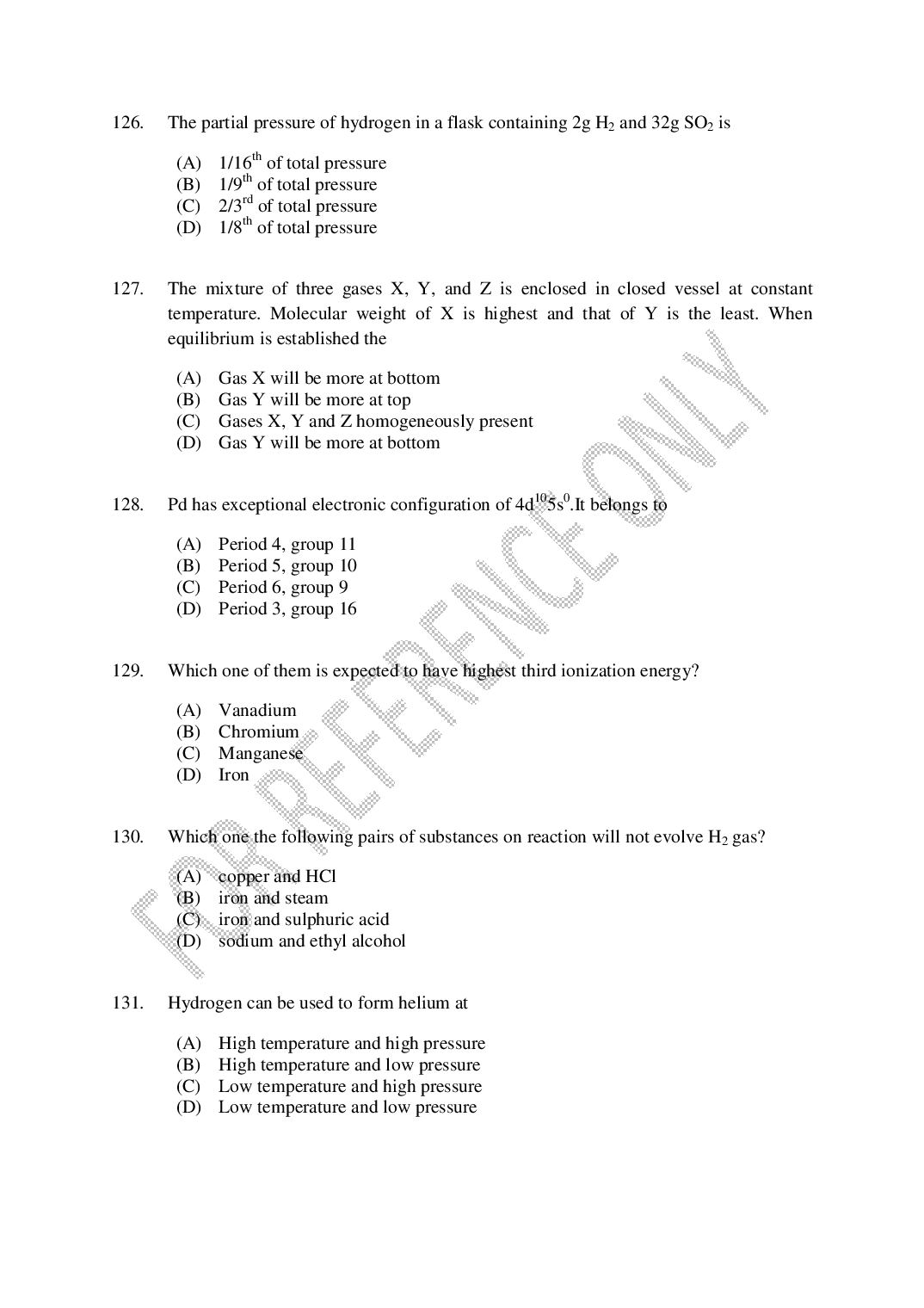 CUSAT CAT 2025 Question Papers PDF (B.Tech Shifts 1 to 4, 24 Papers)