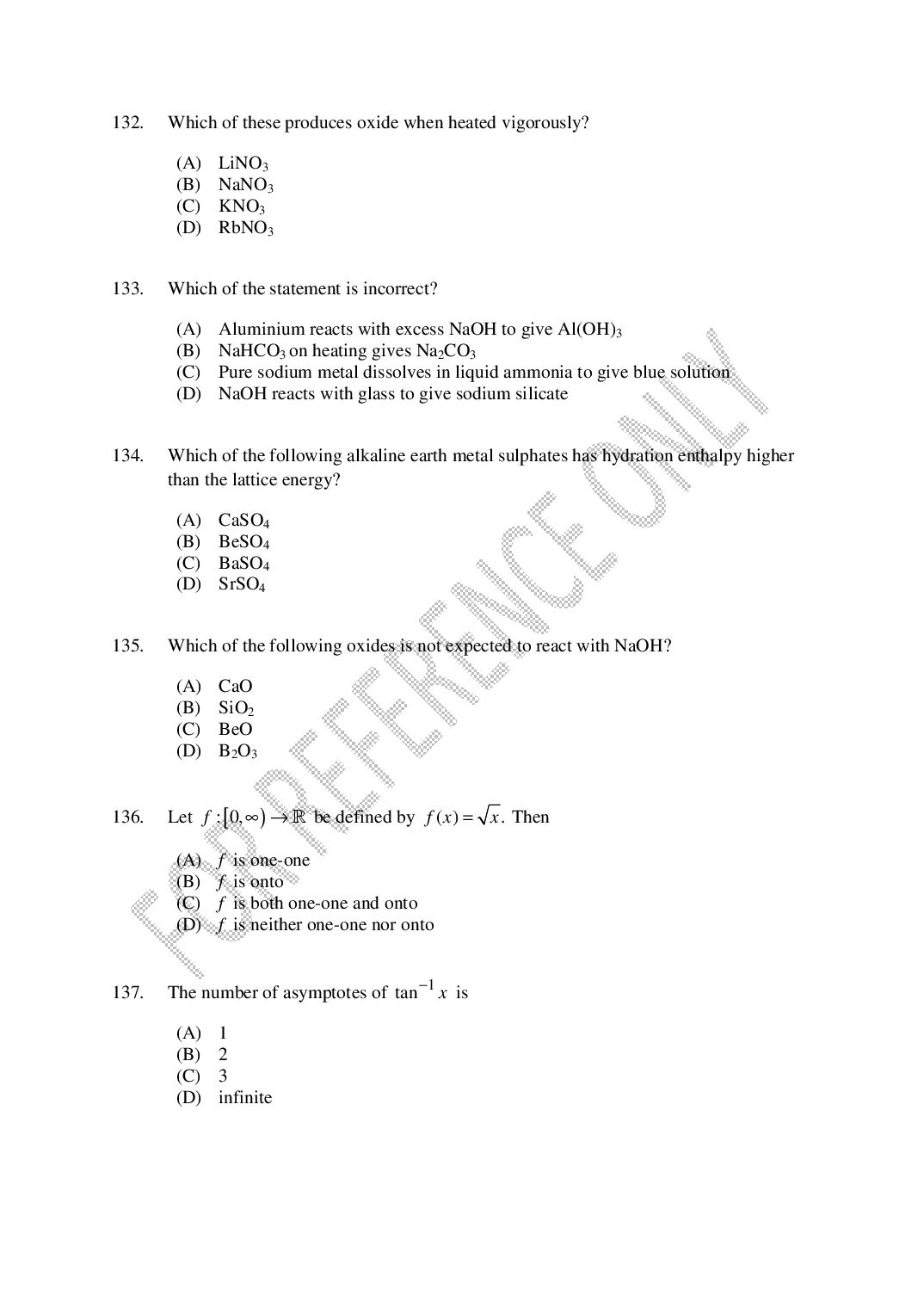 CUSAT CAT 2025 Question Papers PDF (B.Tech Shifts 1 to 4, 24 Papers)
