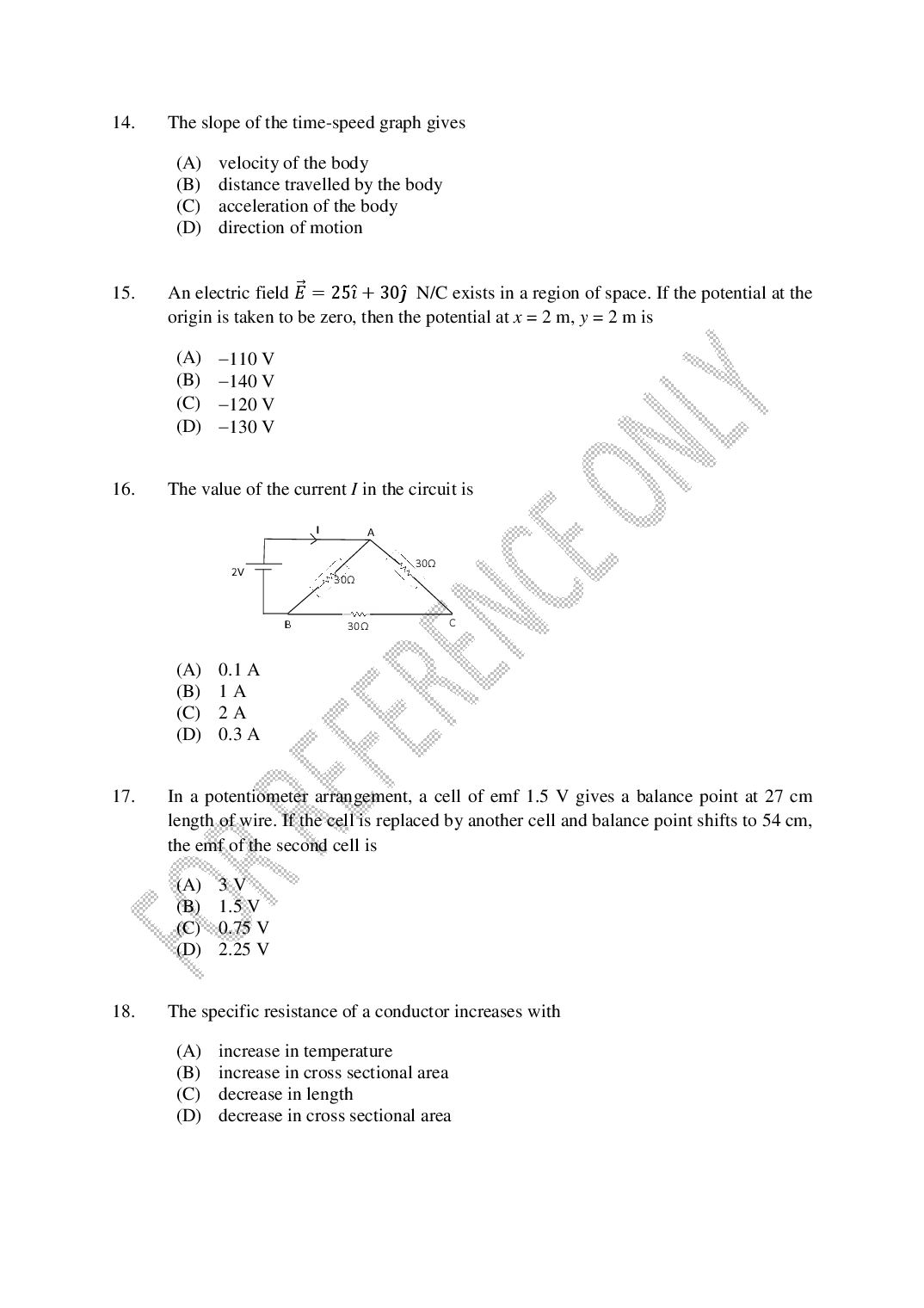 CUSAT CAT 2025 Question Papers PDF (B.Tech Shifts 1 to 4, 24 Papers)