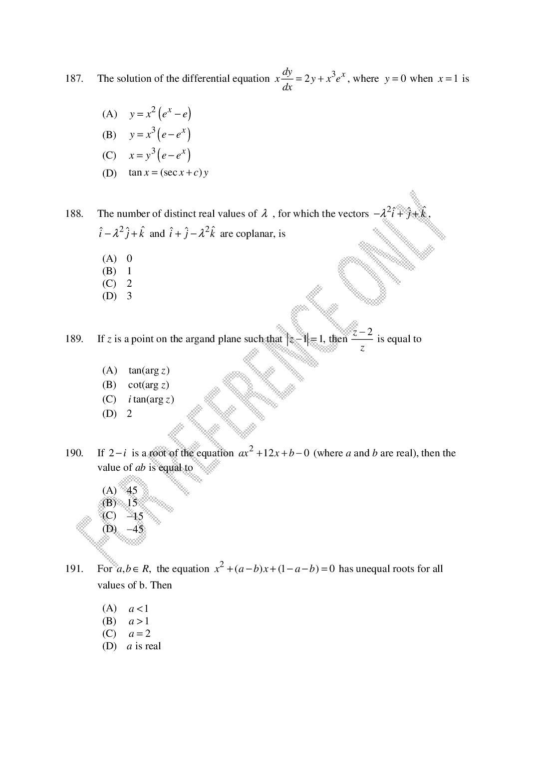CUSAT CAT 2025 Question Papers PDF (B.Tech Shifts 1 to 4, 24 Papers)
