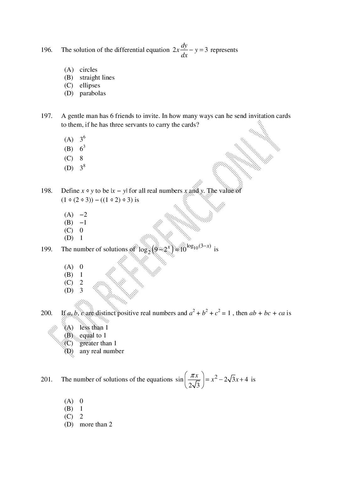 CUSAT CAT 2025 Question Papers PDF (B.Tech Shifts 1 to 4, 24 Papers)