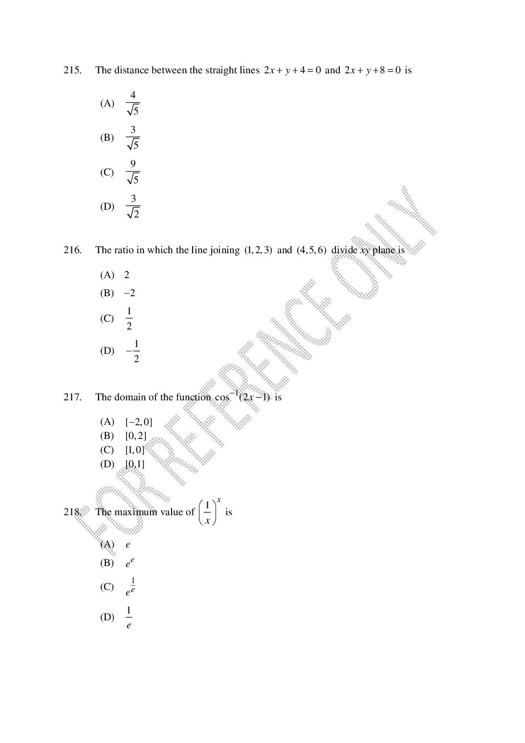 CUSAT CAT 2025 Question Papers PDF (B.Tech Shifts 1 to 4, 24 Papers)