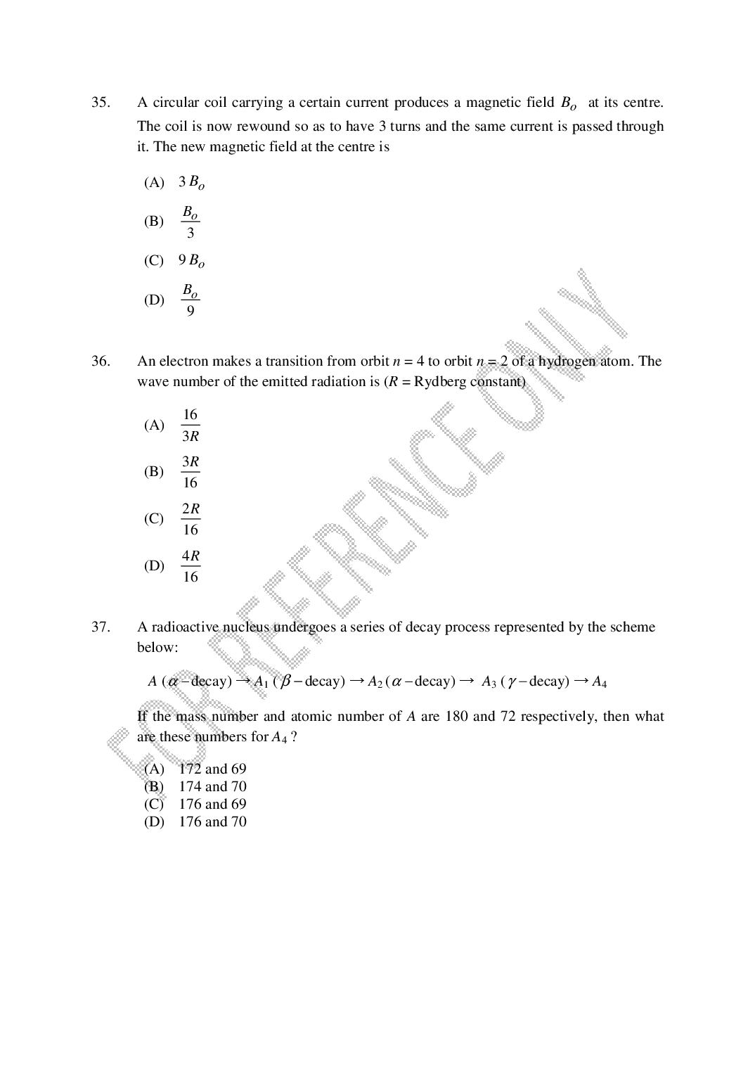 CUSAT CAT 2025 Question Papers PDF (B.Tech Shifts 1 to 4, 24 Papers)