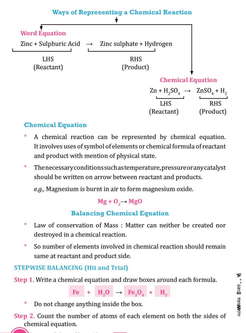 Cbse Notes Class 10 Science Chemical Reactions And Equations Aglasem Schools 4898