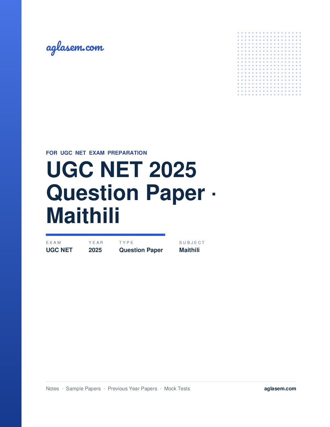 UGC NET 2025 Question Paper Maithili - Page 1 of 156