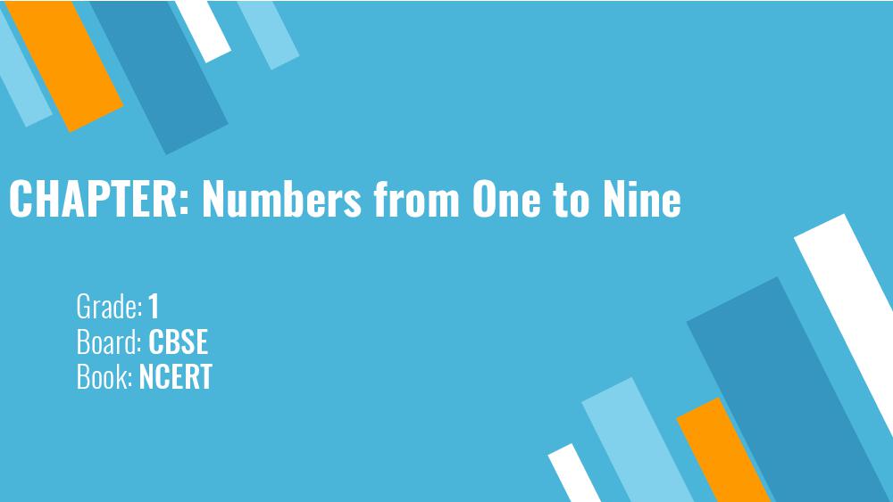 Teaching Material Class 1 Maths Numbers from One to Nine - Page 1