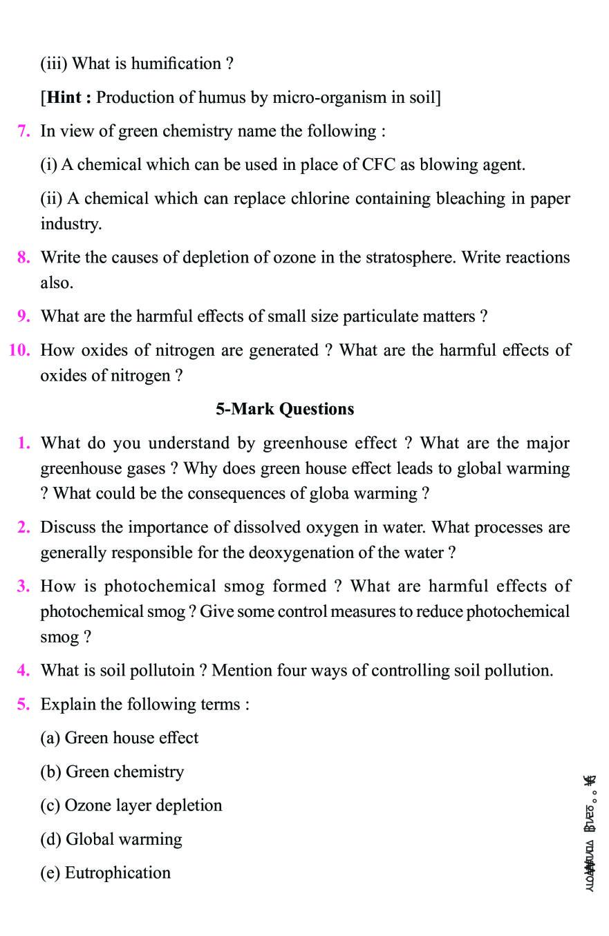 Environmental Chemistry Class 11 Notes Pdf Download