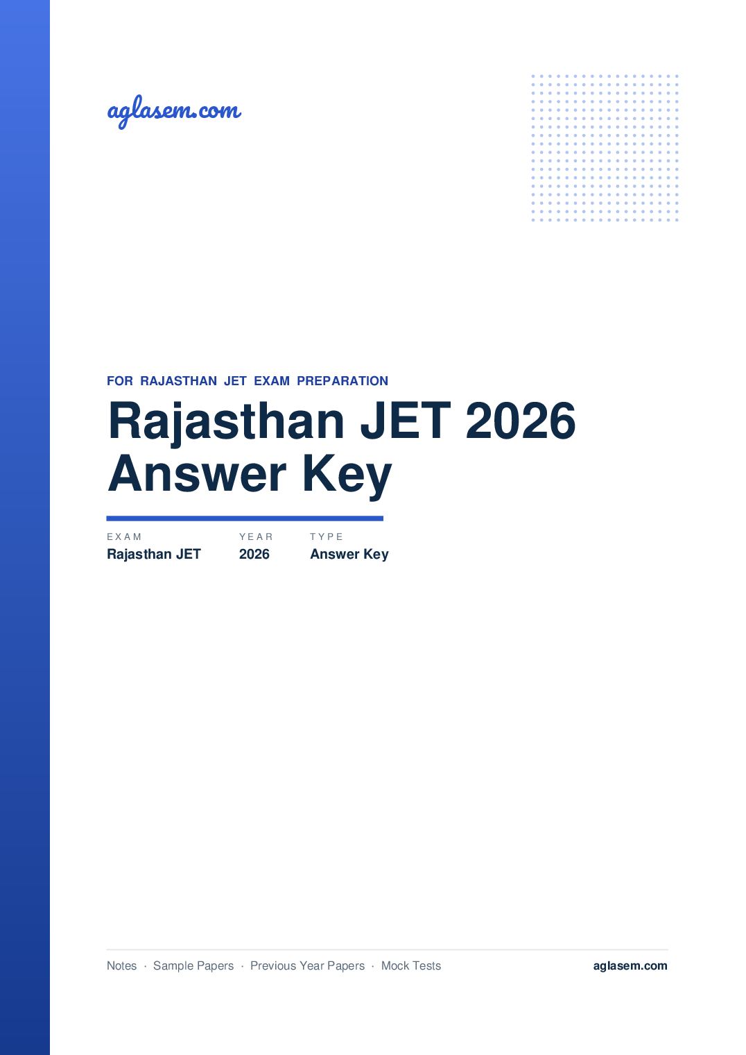 Rajasthan JET 2026 Answer Key - Page 1 of 5