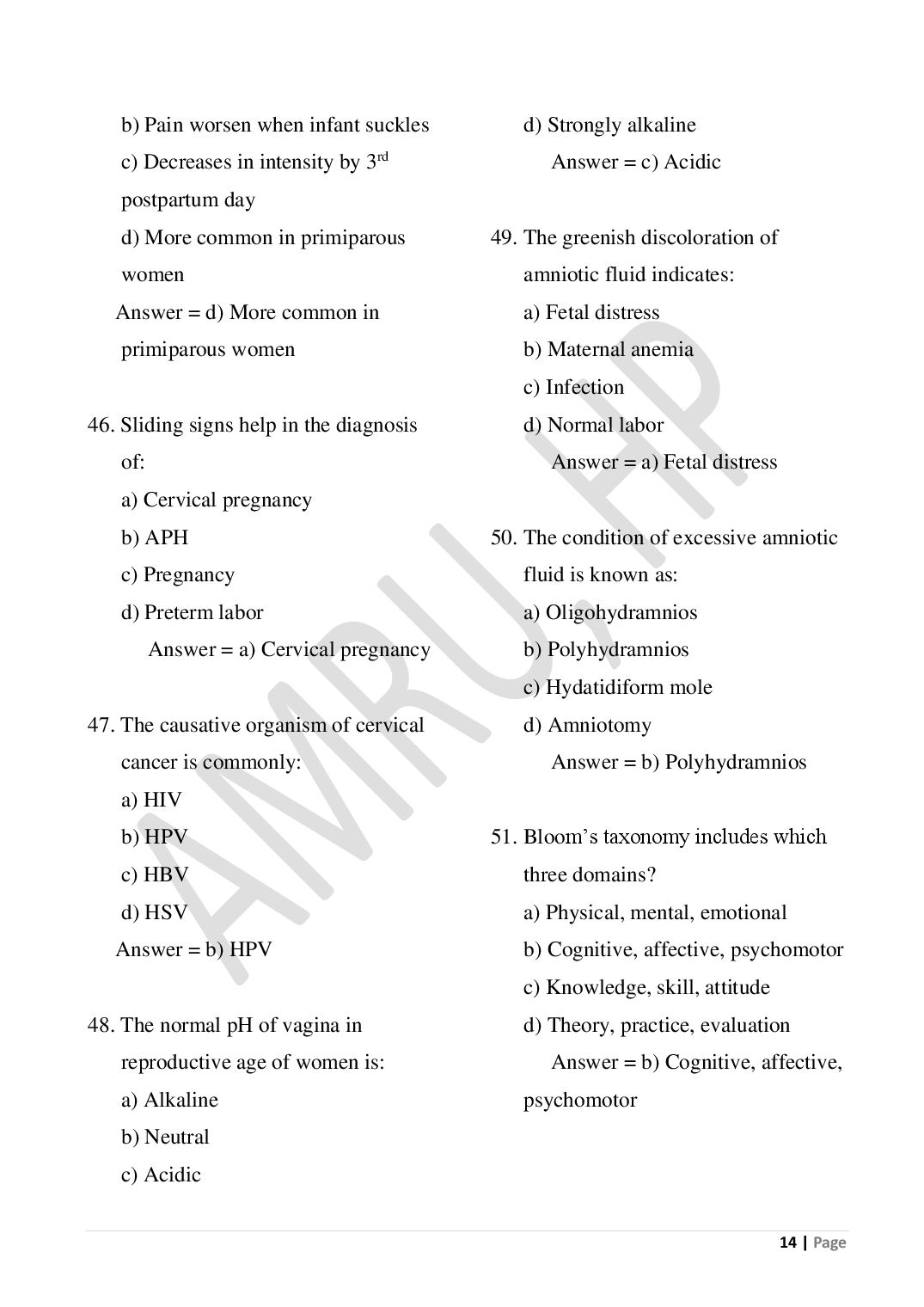 HP M.Sc Nursing 2026 Question Paper PDF