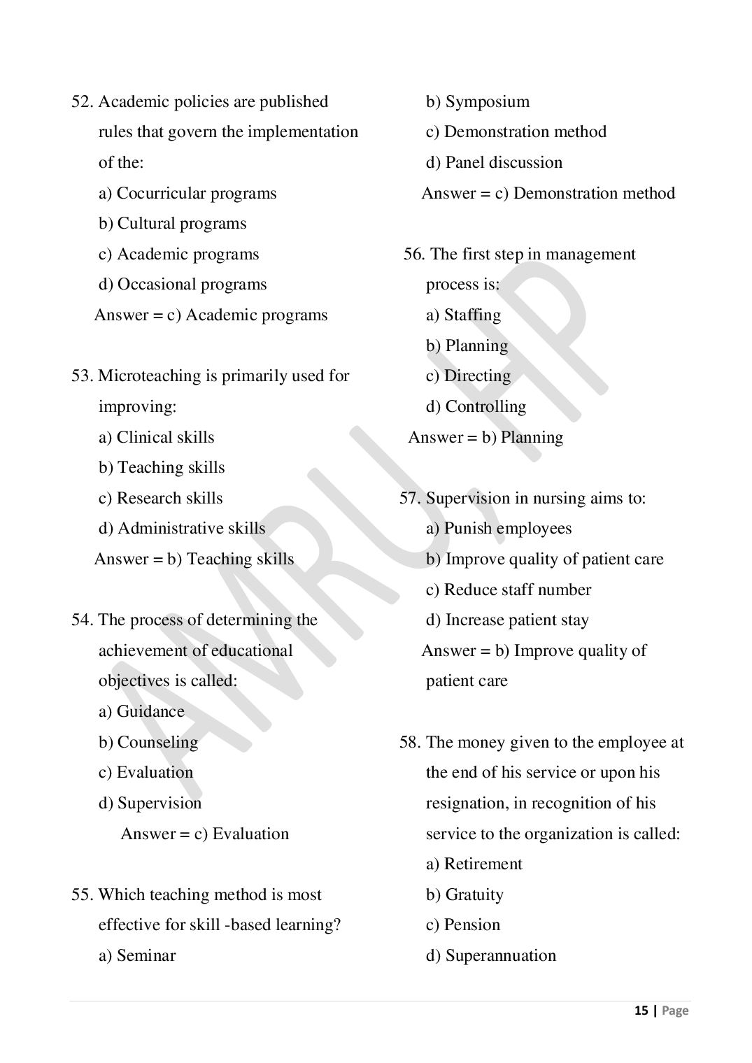 HP M.Sc Nursing 2026 Question Paper PDF