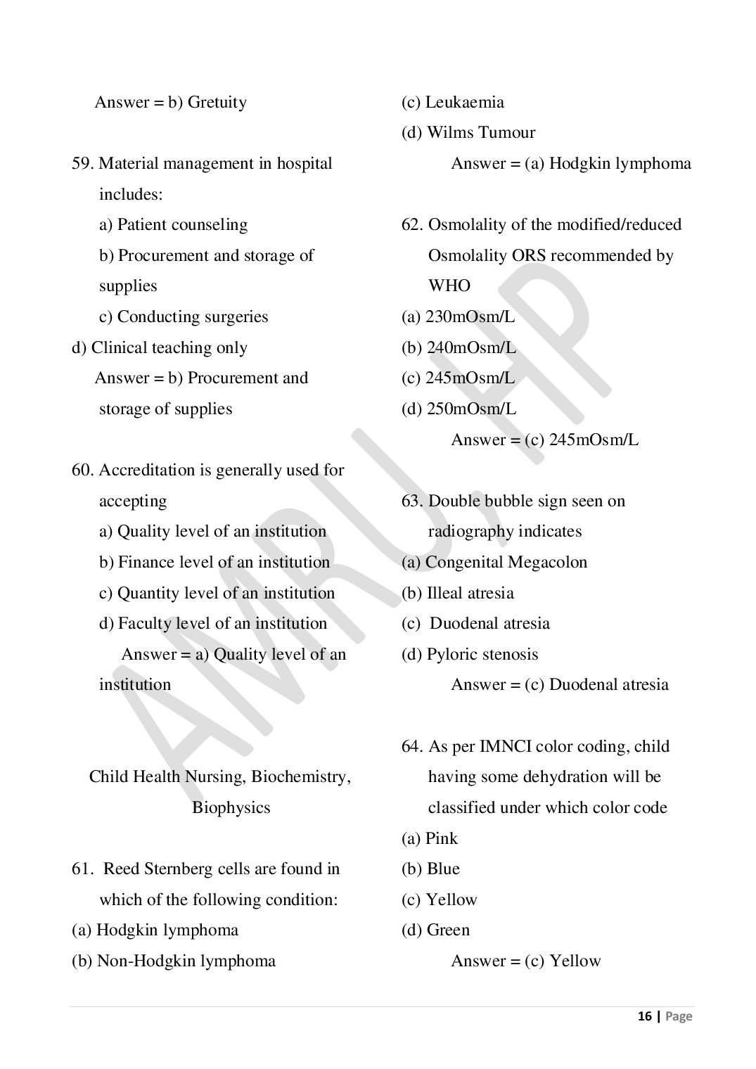HP M.Sc Nursing 2026 Question Paper PDF