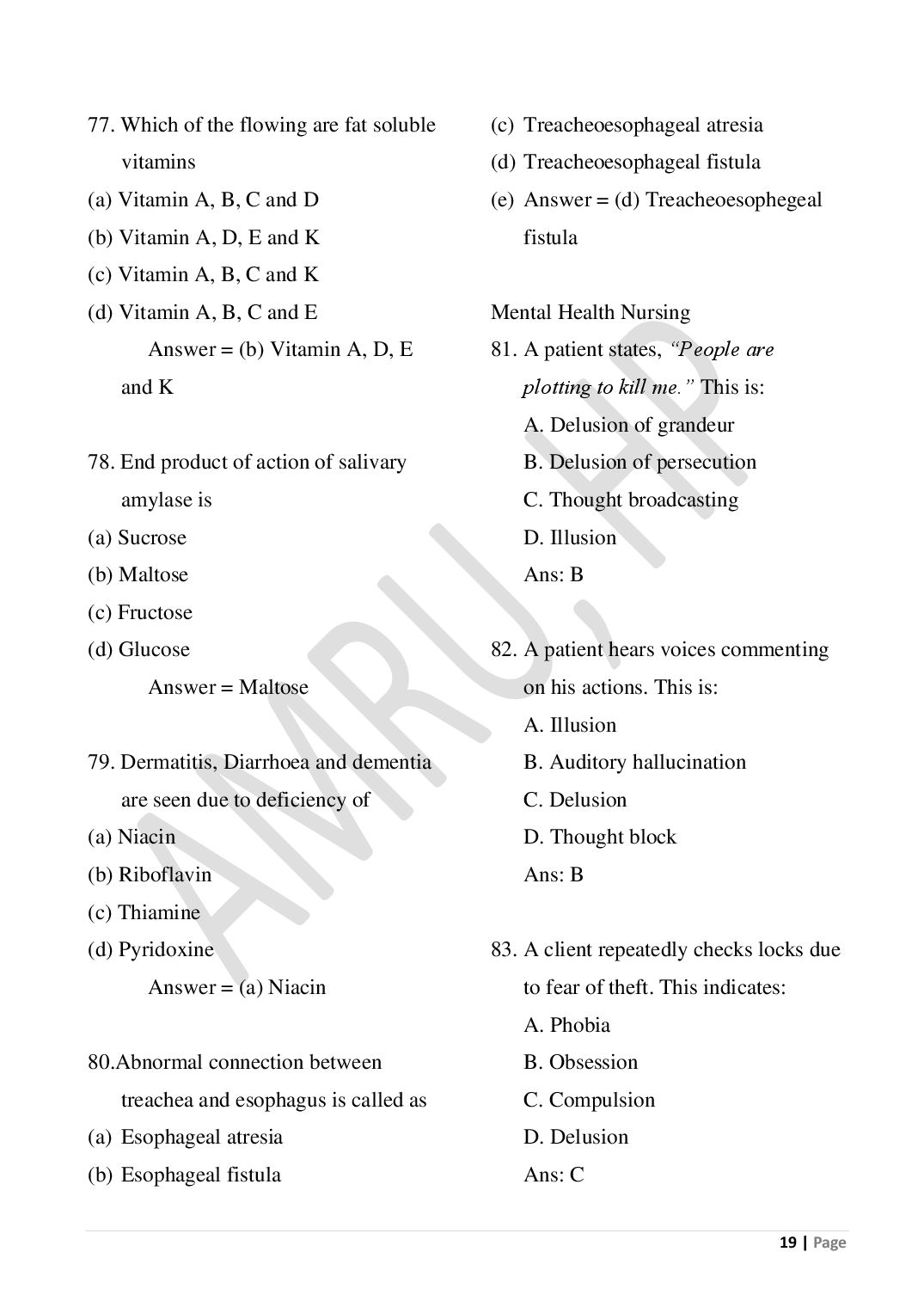 HP M.Sc Nursing 2026 Question Paper PDF