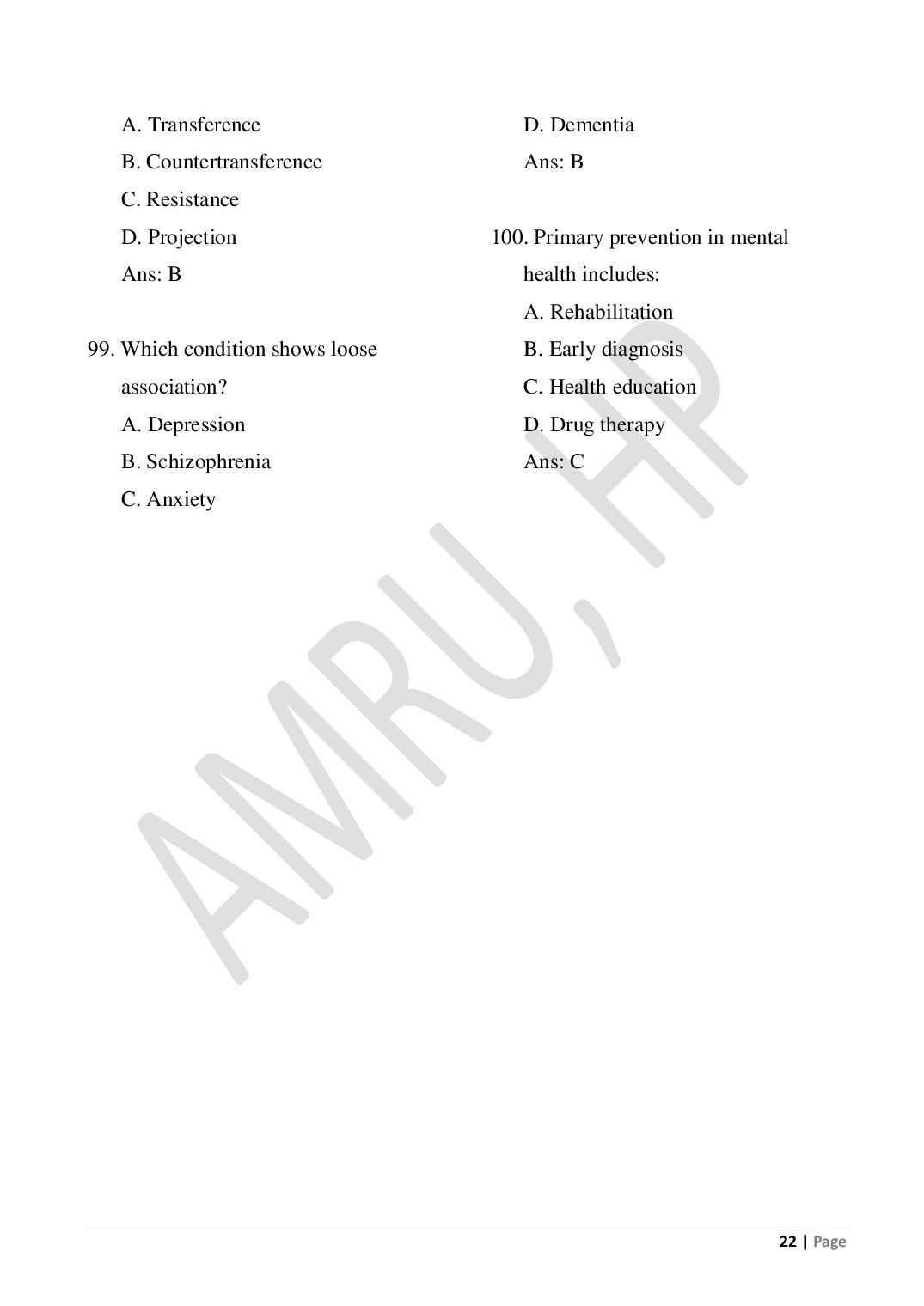 HP M.Sc Nursing 2026 Question Paper PDF