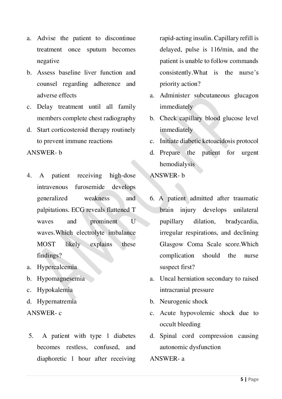 HP M.Sc Nursing 2026 Question Paper PDF