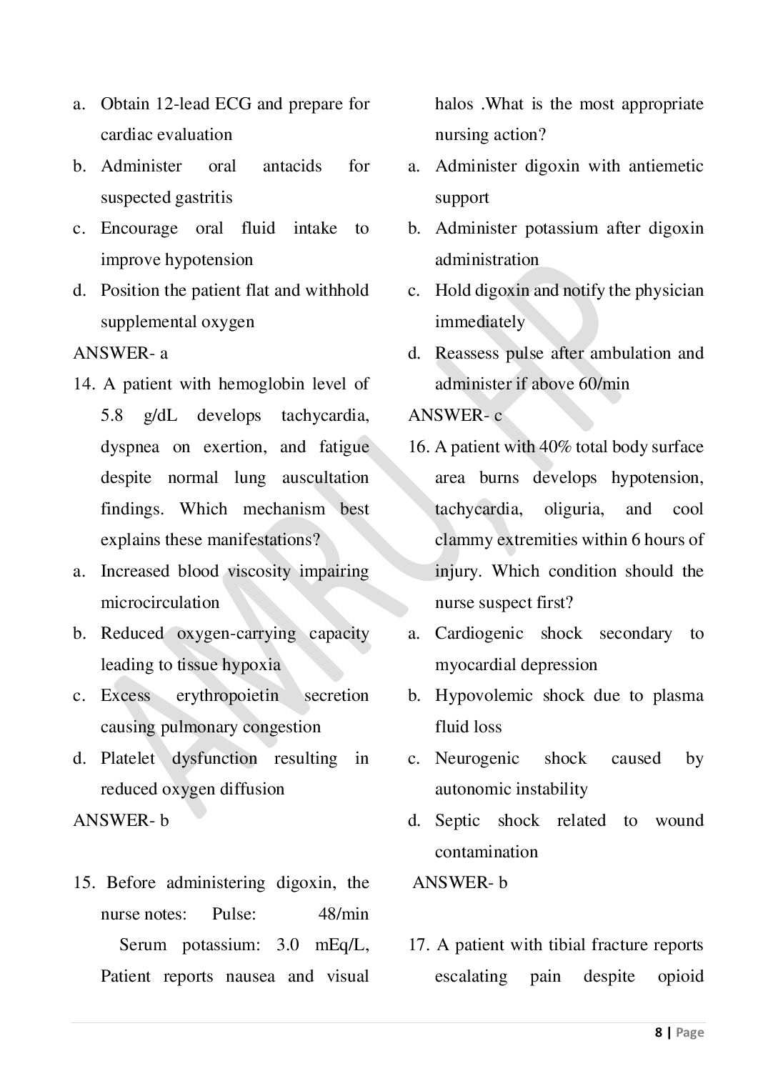 HP M.Sc Nursing 2026 Question Paper PDF