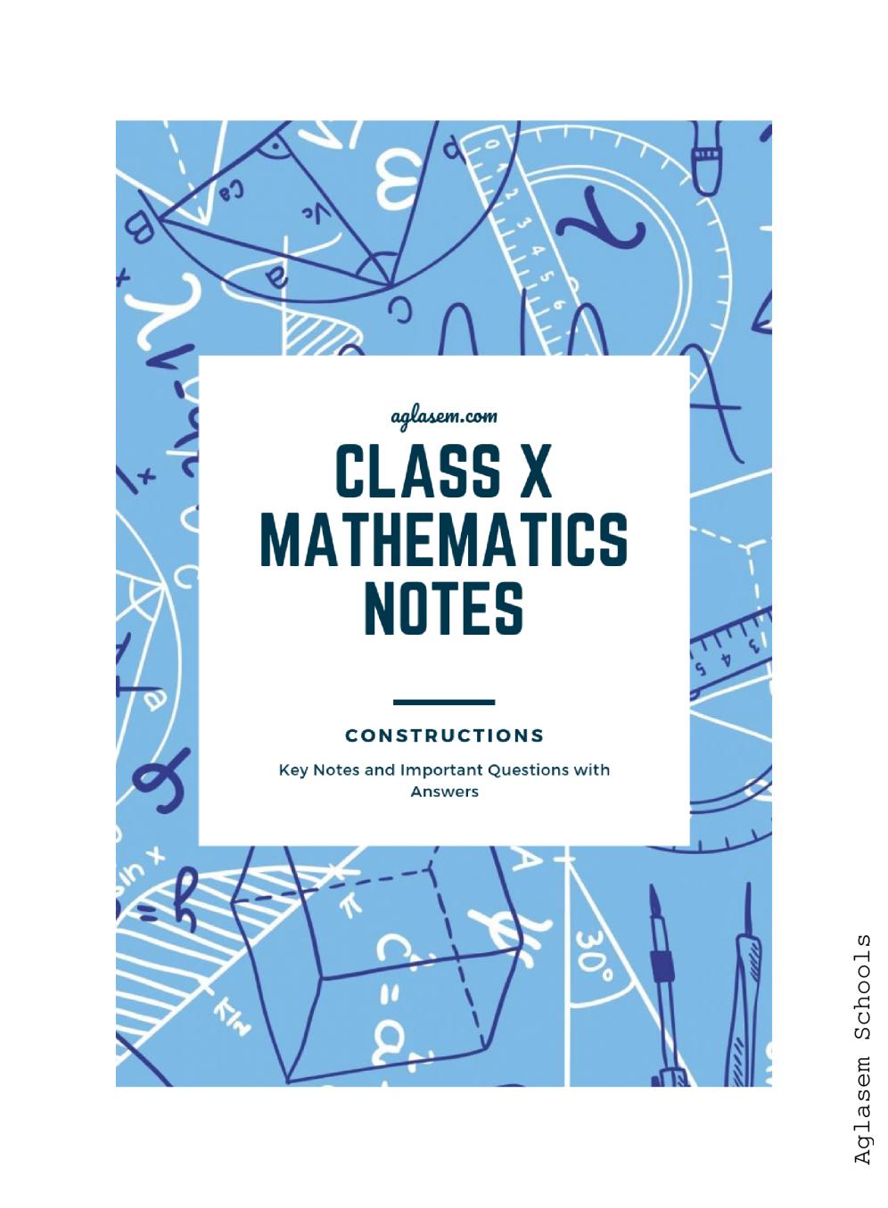 Class 10 Maths Notes for Constructions - Page 1