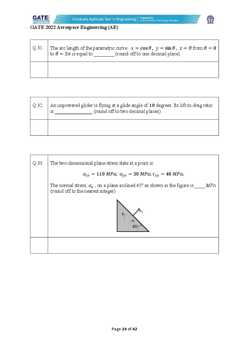 GATE 2022 Question Papers PDF with Answer Keys (37 Papers)