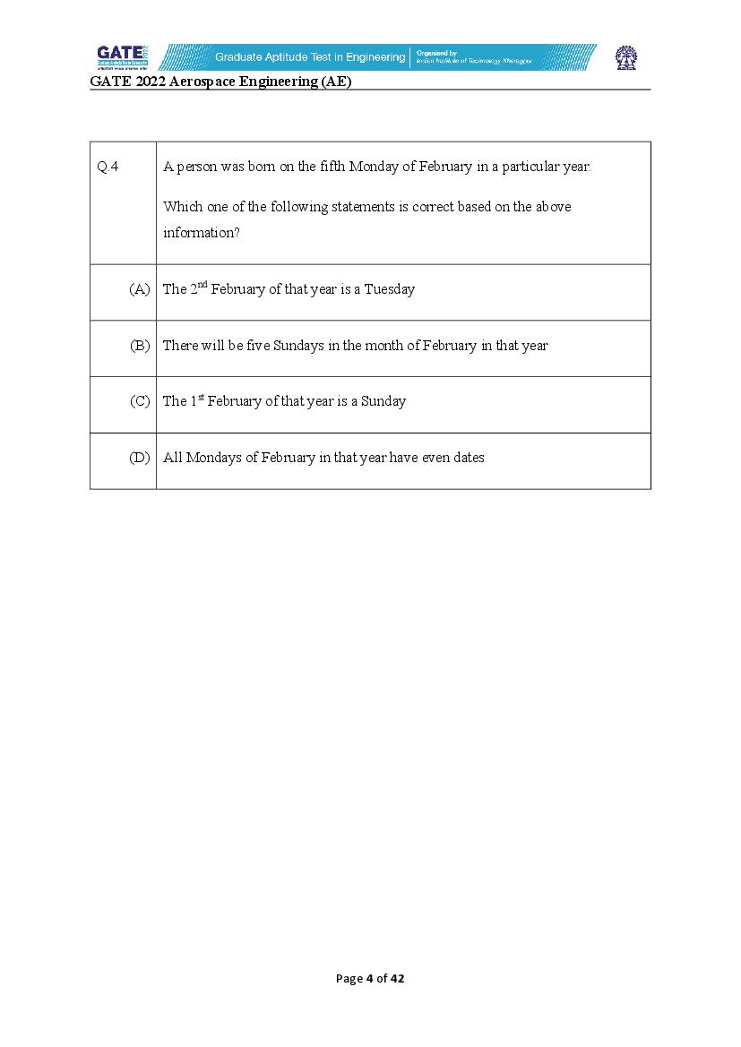 GATE 2022 Question Papers PDF with Answer Keys (37 Papers)