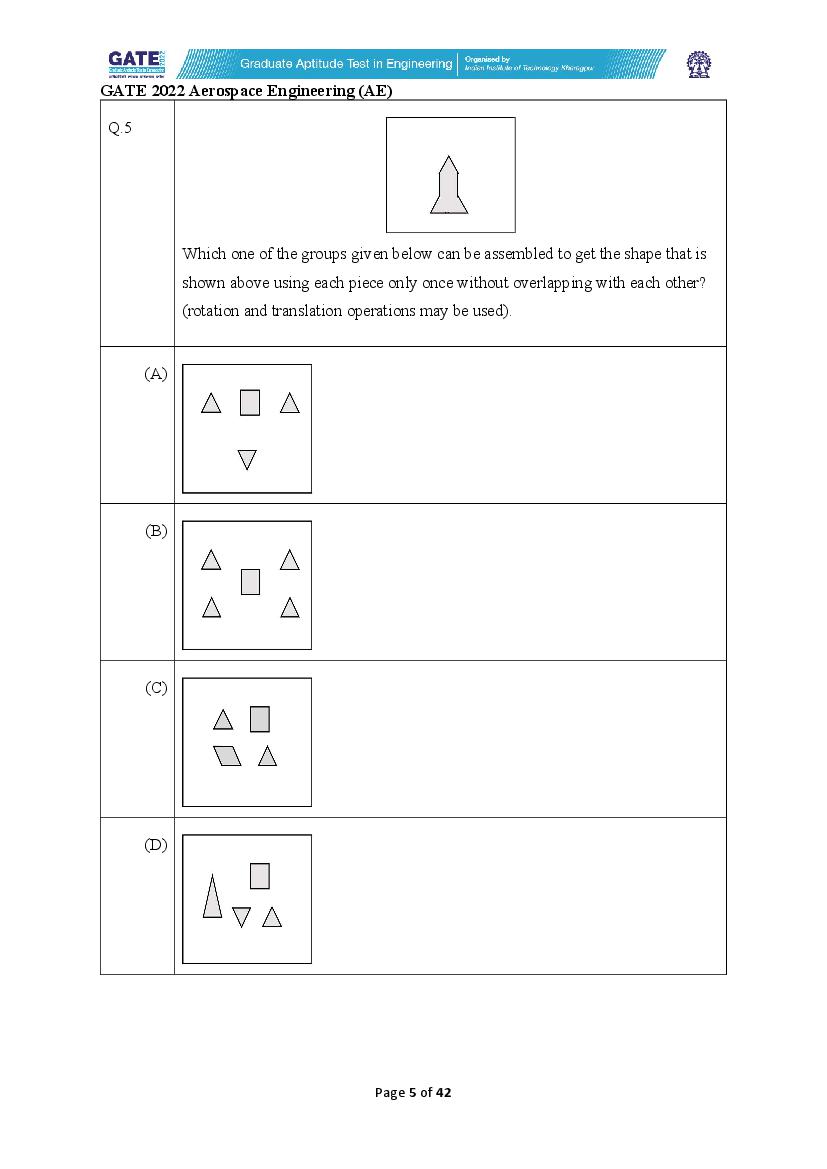 GATE 2022 Question Papers PDF with Answer Keys (37 Papers)